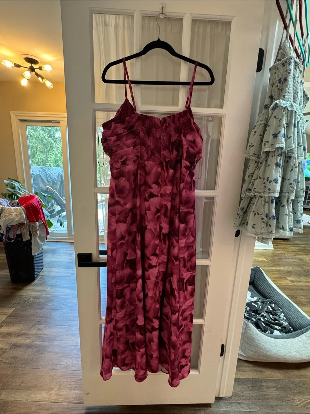 Abercrombie & Fitch Bra Free Hardware Maxi Dress Purple Floral